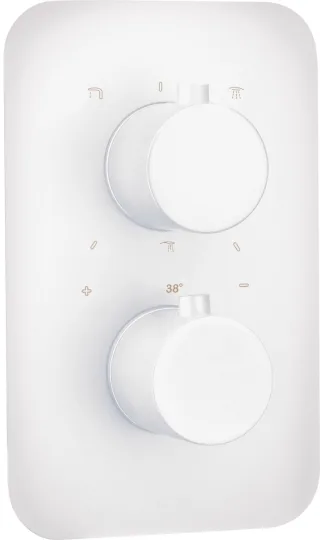 Neuesbad Unterputz Thermostat Brausearmatur - rund, weiss matt NB1DEBXY_AEBT1