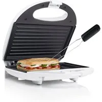 Tristar Sandwichmaker, 750 W, Toaster Snack & Panini-Maker kleiner Low fat Kontaktgrill Indoorgrill