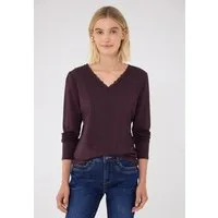 STREET ONE STUDIO Langarmshirt mit Spitzendetails