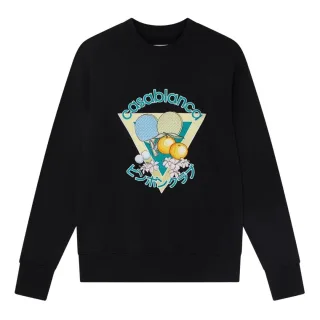 Casablanca Bestickte Ping-pong-club-sweatshirts, Schwarz