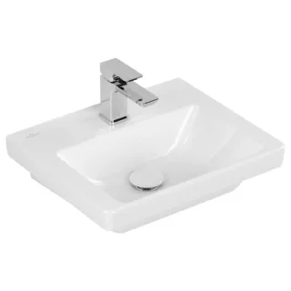 Villeroy und Boch Subway 3.0 Handwaschbecken 43704601 45x37cm, mit Hahnloch/ohne Überlauf, weiß