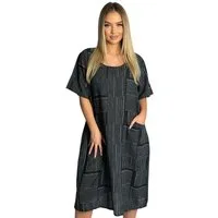 Mississhop Sommerkleid Baumwollkleid 100 % Baumwolle Casual Shirtkleid Strandkleid M.377