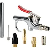 Güde Druckluftgeräte-Set Druckluft Ausblaspistole Adapter 7-tlg Ballfüllnadel Luftballonadapter