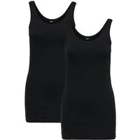ONLY Longtop Damen Tank Top Long Lang Shirt schwarz weiß 1er 2er 3er 4er 5er PACK
