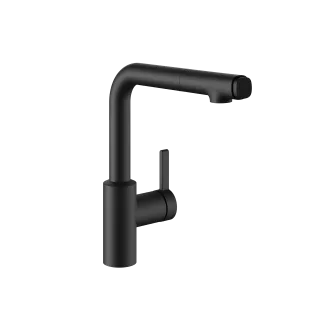 KWC Hebelmischer FIT Auszugbrause, A200, matt black, seitenbedient 125577