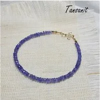 GOLDEN Armband Tansanit Edelstein Armband, 14K Gold gefüllt Steinschmuck, Geschenk