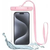 TECH PROTECT Handyhülle Universelle Wasserdichte Hülle in Pink mit Umhängeband