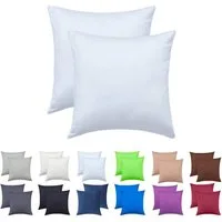 NatureMark Kissenbezüge 2er Pack Jersey Kissenbezug Kissenhülle, (2 Stück), Kissenhülle in vielen Größen und Farben (40 x 40 cm, Weiß)