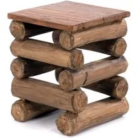 DESIGN DELIGHTS Hocker HOCKER "BLOCK 38", 30x30x39cm (BxTxH), Altholz Holz massiv, Sitzhock