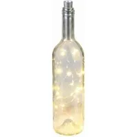 Ambiente Haus LED Außen-Tischleuchte Glasflasche mit LED-Licht 31cm, LED fest integriert, Warmweiß