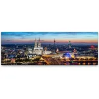 möbel-direkt.de Leinwandbild Bilder XXL Kölner Brücke Wandbild auf Leinwand