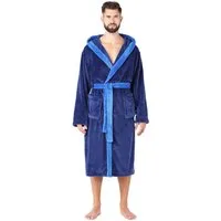 Ladeheid Bademantel Herren Bademantel lang mit Gürtel LA40-221, lang, Polyester, Taschen