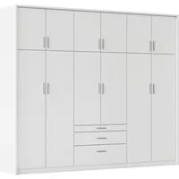 rauch Kleiderschrank Schrank Drehtürenschrank Garderobe Ankleide Schlafzimmer HILDESHEIM (Breiten: 185/275 cm, Höhe 231 cm) oberste Schublade mit praktischer Facheinteilung MADE IN GERMANY