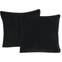 One Home Kissenbezüge Winter Cashmere Touch Unifarben, (2 Stück), flauschig kuschelig warmes Teddy Plüsch