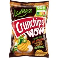 LORENZ Knabberei, Lorenz Crunchips WOW Jalapeno und Cream Cheese Kartoffelchips 110g