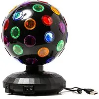 SATISFIRE Discolicht Disco Ball Lichteffekt Kugel Partyeffekt Batterie/USB Strahleneffekt, LED Classic, mehrfarbig / bunt