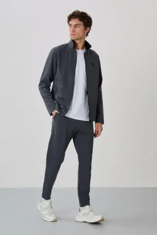 Herren Sweatshirt mit Reißverschlusskragen und Hose Set