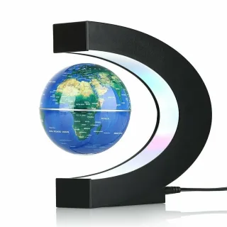AGSIVO Magnetic Floating Levitating Globe World Map with LED light Educational Gifts for Kids Students Birthday Gifts Ga