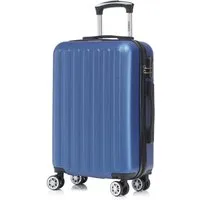 YONSLY Hartschalen-Trolley Reisekoffer, Rollkoffer Handgepäck,Zahlenschloss, 4 Rollen, Weichem Gummigriff Robuster ABS-Koffer für Langstreckenreisen
