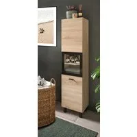 welltime Hochschrank Tampa, Höhe 125cm, hängend oder stehend montierbar Badschrank, Bad-Hängeschrank, Badezimmer, Bad-Möbel