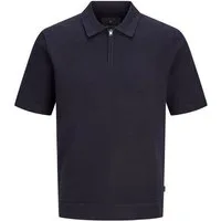 Jack & Jones Poloshirt JPRBLAMILANO SPRING KNIT ZIP POLO SS SN (1-tlg) aus Baumwollmix