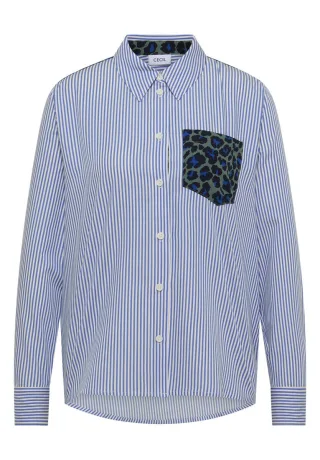 CECIL - Bluse mit Mustermix blau - Gr. - S