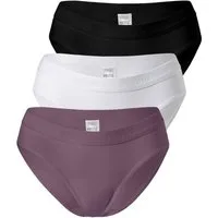 Yenita® Bikinislip Damen Slips mit elastischem Logobund (3-St) in angenehmer Baumwoll-Stretchqualität