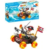 Playmobil® Rasendes Piratenboot (71720), Funstars Konstruktions-Spielset, (45 St), Made in Europe