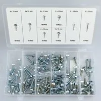 Benson Tools Schrauben-Set Verzinkte Montageschrauben sechseckig im Sortimentskasten 120tlg., (120 St), selbstschneidendes Gewinde