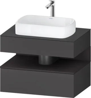Duravit Qatego Konsolenwaschtischunterbau wandhängend Graphit Matt 800x550x600 mm - QA4730080490010 QA4730080490010
