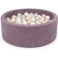 KiddyMoon Bällebad OK30AN, (Bällepool mit bunten Bällen, 200-tlg., Bällepool mit bunten Bällen, 200-tlg., Strukturierter Rippbezug), Made in Europe