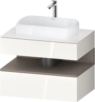Duravit Qatego Konsolenwaschtischunterbau wandhängend Weiß Hochglanz 800x550x600 mm - QA473004322001 QA4730043220010