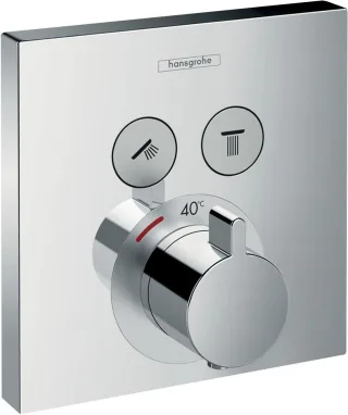 Hansgrohe Thermostat Unterputz ShowerSelect Fertigset 2 Verbraucher chrom, 15763000 15763000