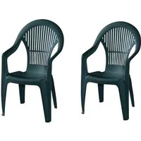 Progarden Gartensessel Vega (Set, 2-St., 2x Stapelsessel, OTTOs Choice), Vega Stapelsessel, grün Vollkunststoff, Monoblock