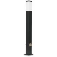 Grafner Außen-Stehlampe Wegleuchte Standleuchte 100cm WL10799 mit 2 Steckdosen, ohne Leuchtmittel, Steckdose