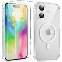 SmartUP Smartphone-Hülle + 2X Schutzglas für iPhone 16 Pro Max Plus MagSafe Panzerfolie Case 9H 6,1 Zoll, kompletter Rundumschutz