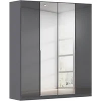 OTTO home Drehtürenschrank Kleiderschrank Kleiderschränke Schrank Garderobe AGORDO mit Glasfront (in zwei Griff-Farben, Breiten 91-405 cm) durchdachte Innenausstattung, in 8 Breiten und 2 Höhen MADE IN GERMANY
