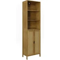 Vicco Hochschrank Liora, Bambus, 48 x 170 cm mit 2 Türen (1-St)