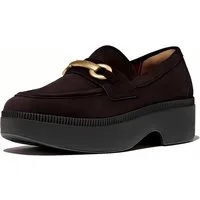 Fitflop F-Luma Chunky-Snaffle Suede Demi-Wedge Loafers Sneaker