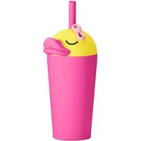 ASOBU Becher Isolierbecher 720 ml mit Trinkhalm Ente Edelstahl Thermobecher