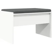 vidaXL Sitzbank Flurbank mit Kissen Weiß 63 x 38 x 40 cm (1-St)