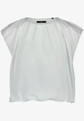 zero - Cropped-Shirt mit Rundhalsausschnitt brilliant white - Gr. - 34