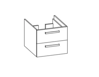 Artiqua 411 Waschtischunterschrank für DuraSquare 235360 Weiß Matt Select, 411-WU2L-D73-7161-171 411-WU2L-D73-7161-171