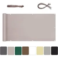 Sekey Balkonsichtschutz Balkon Sichtschutz 90x500cm Balkonabdeckung Sichtschutz Garten 90 hoch 100% Privatsphäre, Reißfest, 95% UV-beständig, Wetterfest