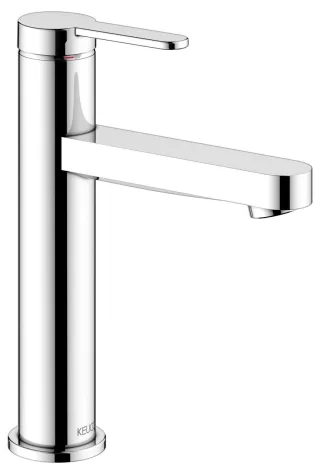 Keuco Waschtischarmatur 130 IXMO 59501, ohne Ablaufgarnitur Flat, Rosette rd. verchromt , 5950101310 59501013101