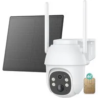Topcony Überwachungskamera 4G LTE Überwachungskamera Aussen mit SIM Karte (Campingbus, Farm, Außenbereich, Wald, Aussen, Straße, 1-tlg., Menschenerkennung Automatische Verfolgung Cloud/TF-Speicher)
