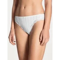 CALIDA Slip Etude Toujours Nadelstreifen-Optik, florale Spitze, Regular-Cut, Jacquard, elastisch