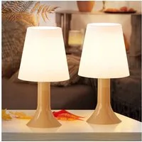 ZMH Tischleuchte mit Kabel - E14 Tischlampe 2ER Set Kleine Whonzimmerlampe Nachttisch, Einfache Installation, ohne Leuchtmittel, Moderne Landhausstil für Esstisch Schlafzimmer