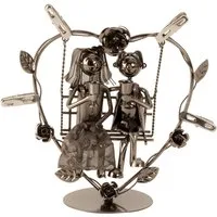 Mel-O-Design Dekofigur 6002 Metall-Hochzeitspaar auf Schaukel für Geldgeschenke (Stück, 1 St., 1), Blickfang
