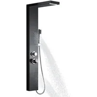 FIVMEN Duschsystem Duschpaneel Edelstahl Gebürstet Duscharmatur Duschset mit Regendusche, 5 Duschmodi Massagedusche, Wasserfalldusche, Handbrause Duschset